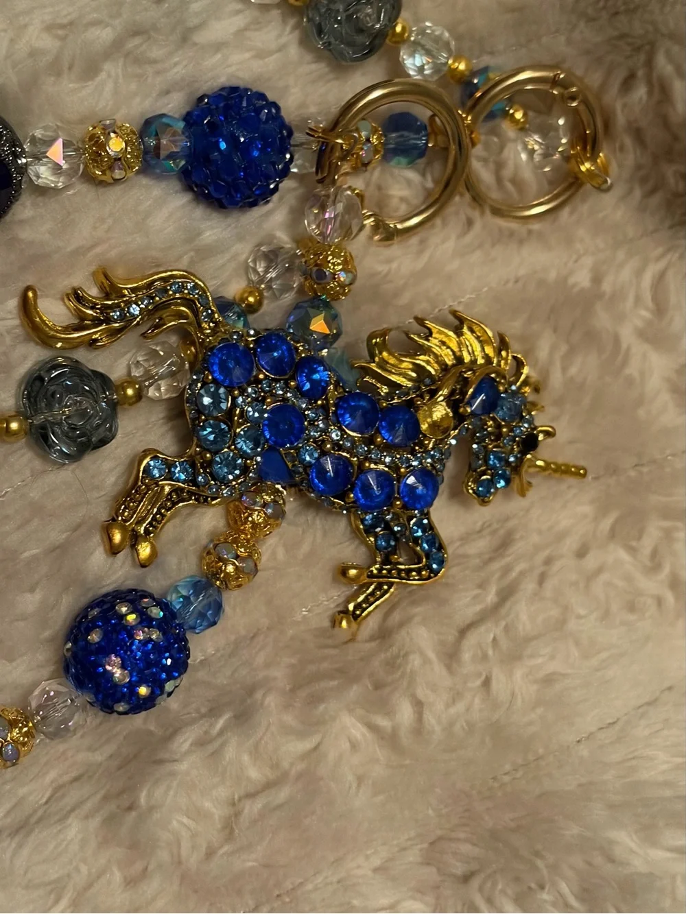 Bag Charms Crystal Chain Multi-Strand